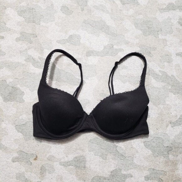 Victoria s Secret Bra Womens 32C‎ Black Body By Victoria Underwired - Picture 1 of 8